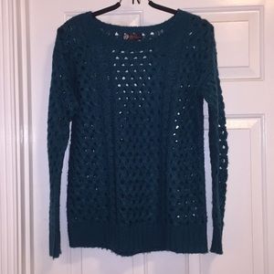 Turquoise knitted sweater